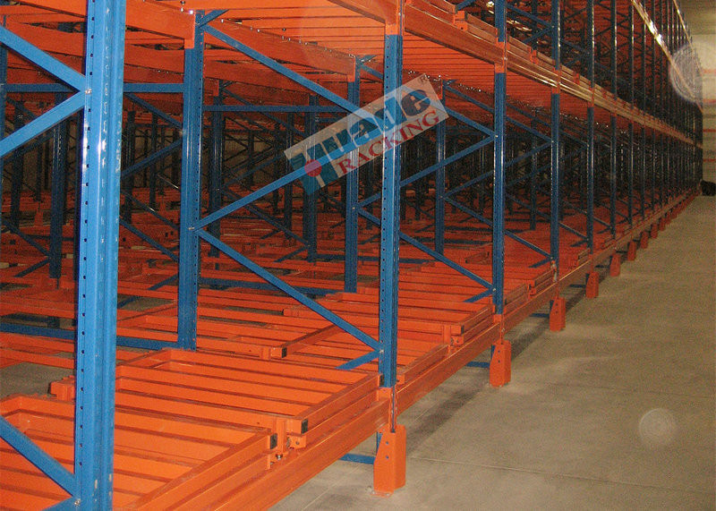 1500 Kg Max Load Material Handling Racks Storage Push Back Racking For