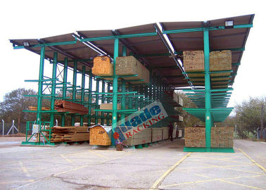 4650 Kg Per Arm Cantilever Steel Storage Racks Rows With Stacker Cranes