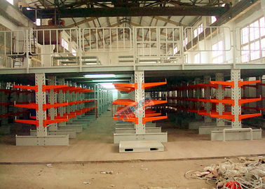 Industrial Orange Extra Heavy Duty Cantilever Racks For Plywood / Furniture Parts