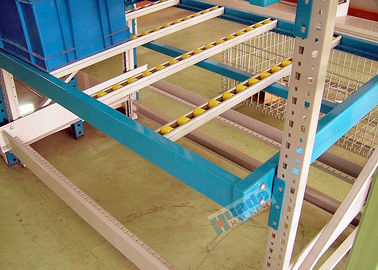 Powder Coating Carton Pallet Flow Rack Aluminum Alloy Flow Rails With Plastic Rollers