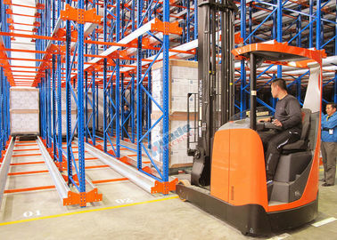 Semi Automated Orange 35-45 M / Min Radio Shuttle Racking For Logistic Distribution Centers