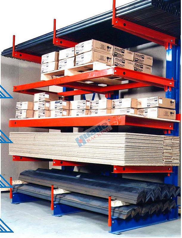 Industrial Orange Extra Heavy Duty Cantilever Racks For Plywood
